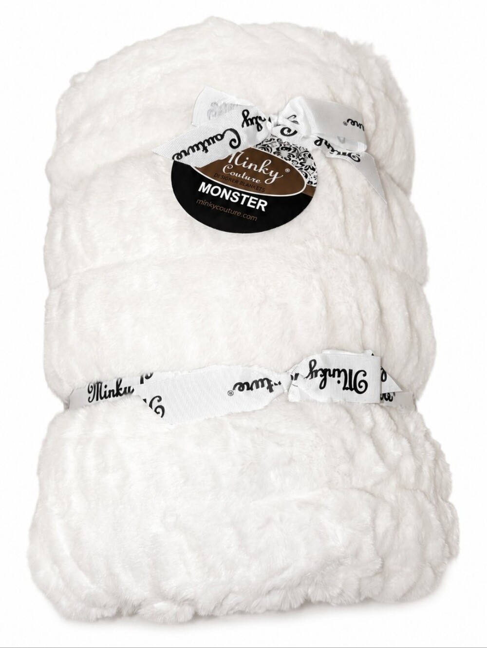 NWT Minky Couture Blanket Monster Size - White
